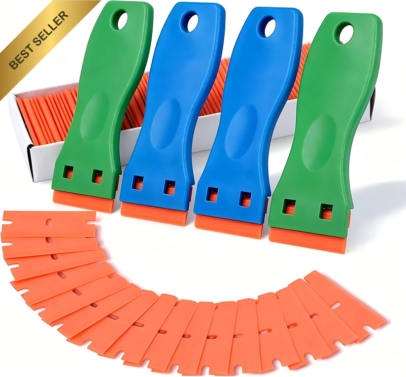 Plastic Scraper Tool Kit, Non-Scratch Remover for Stickers, Adhesive,Decals