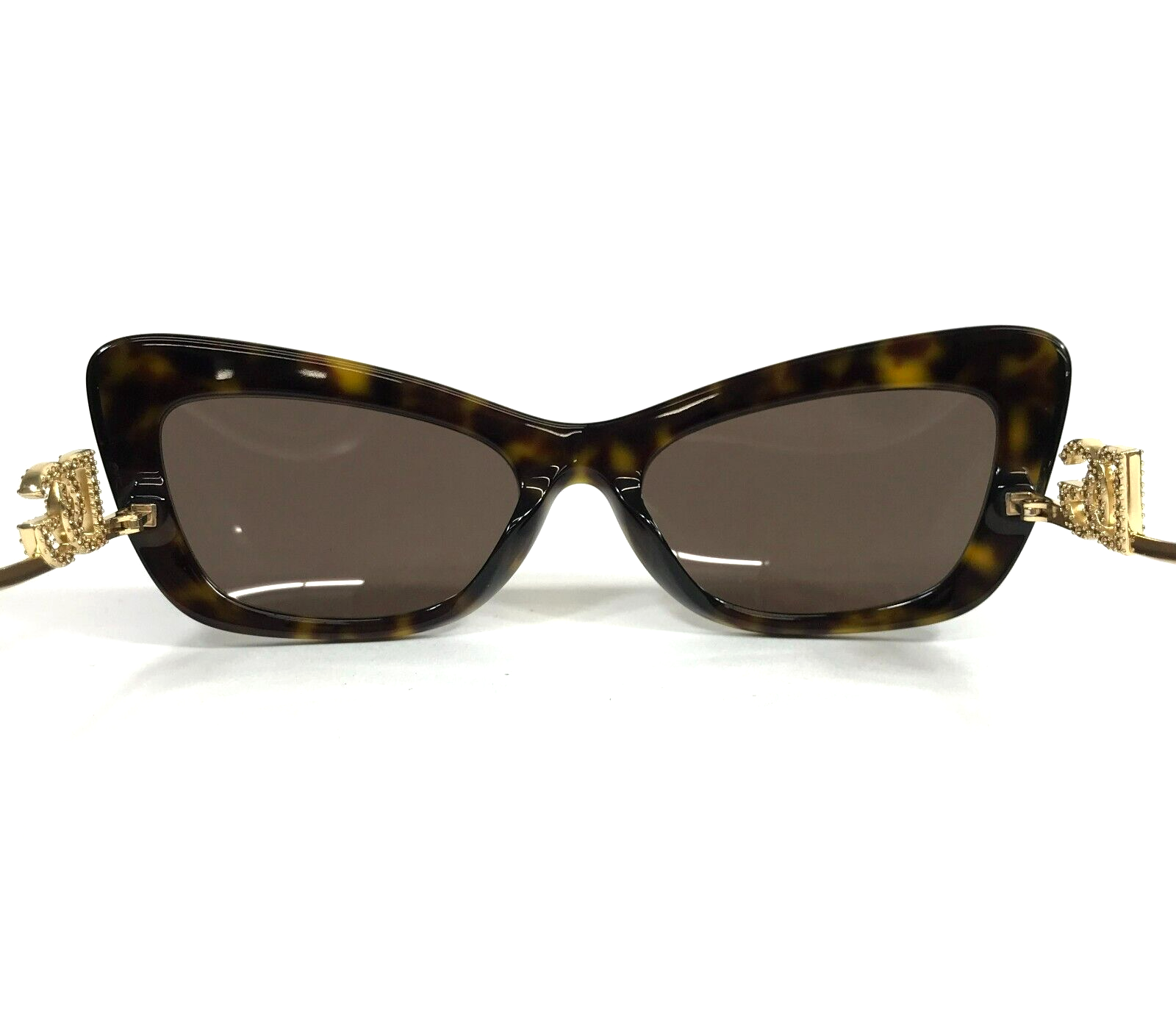 Pre-owned Dolce & Gabbana Sunglasses Dg4467-b 502/73 Tortoise Gold Logos Brown Lenses