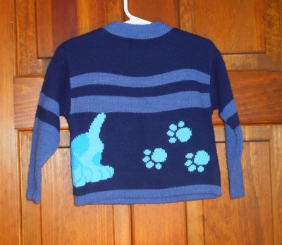 Vintage BLUES CLUES Sweater 1999 Viacon Polar Club Kits Kids Toddler 2T  Rare