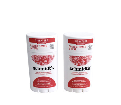 Schmidt's Cactus Flower & Pear Natural Deodorant Set of 2