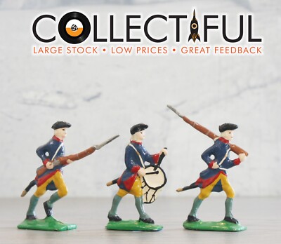 VINTAGE LEAD FIGURES - SEMI-FLAT NAPOLEONIC SOLDIERS X 3    330