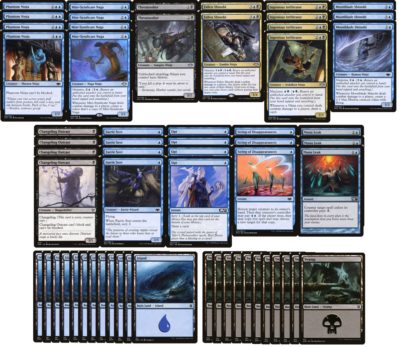 MTG Salvat Ninja / 忍者デッキ 60枚フルセット フランス語 MTG Salvat Ninja / 忍者デッキ 60枚フルセット フランス語