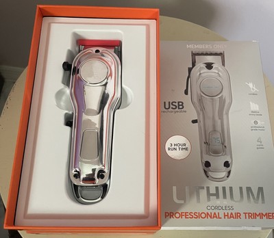 MEMBERS ONLY RECHARGEABLE HAIR TRIMMER CLIPPERS
