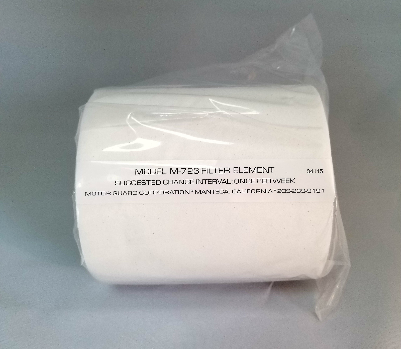 Motor Guard Plasma Air Filter Replacement Element M-723   (Fits M-30 and M-60)