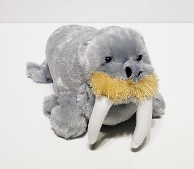 Ganz Webkinz Gray Walrus HM332 Plush Stuffed Animal Toy Friend NO CODE 9'' EUC
