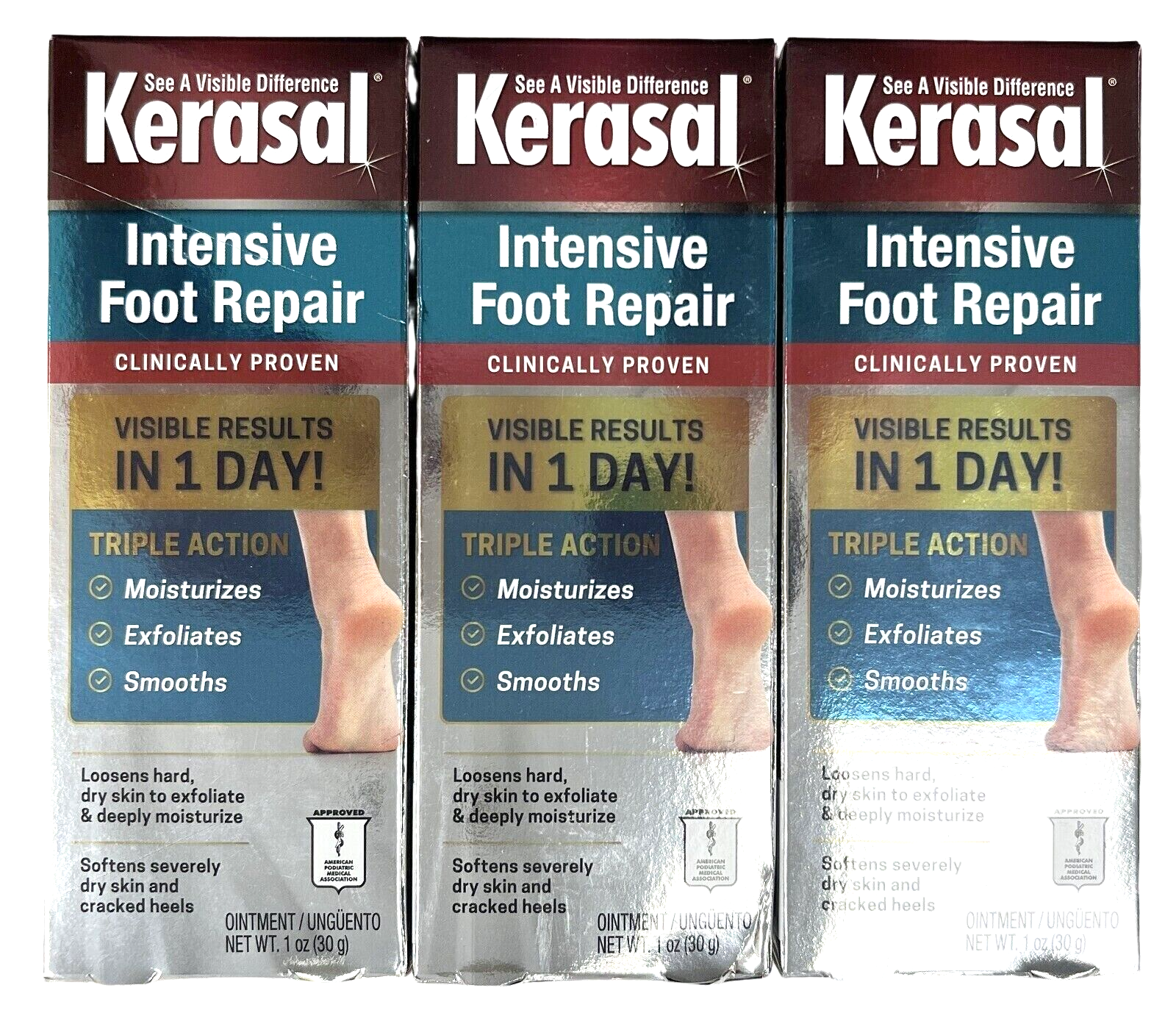 KERASAL Intensive Foot Repair Ointment 1oz 30gm ( 3 pack ) ^