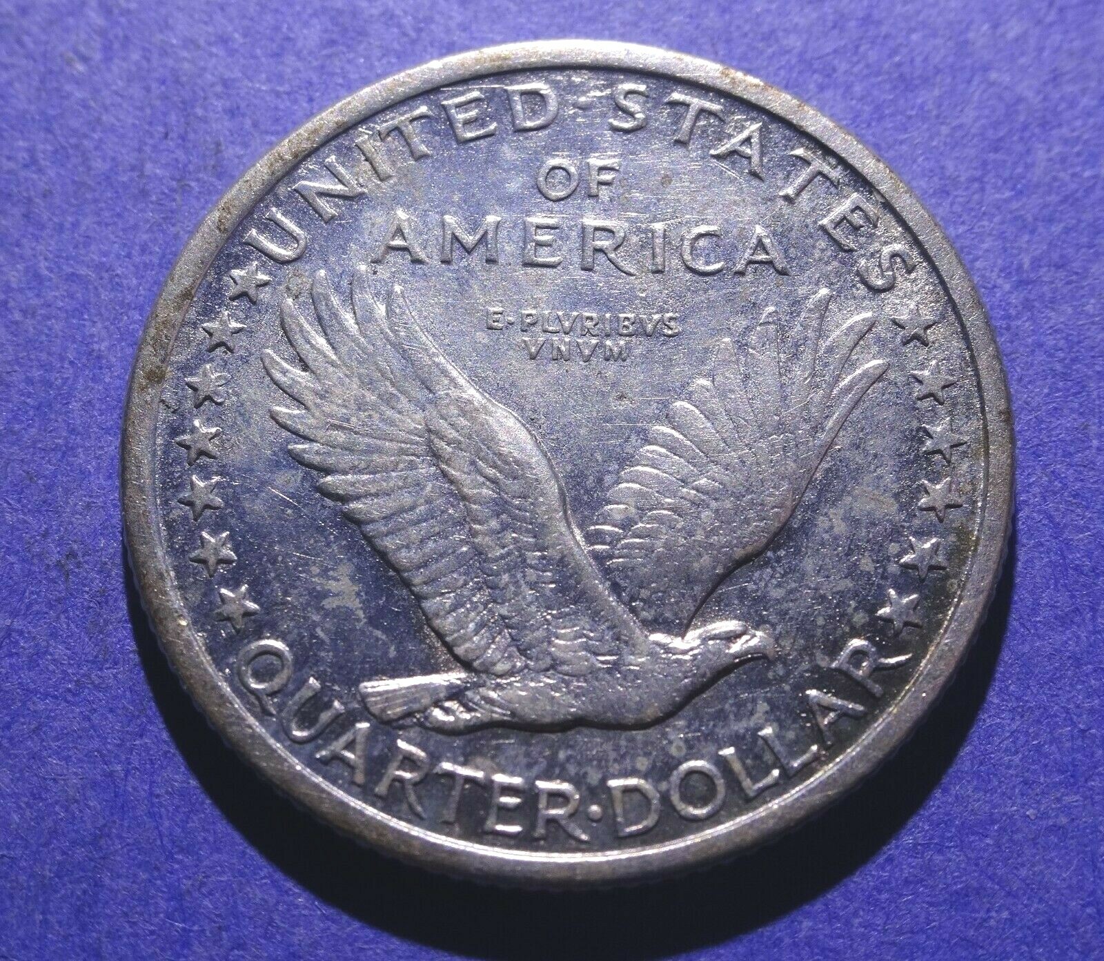 1917 Type I Standing Liberty Quarter Ch. AU