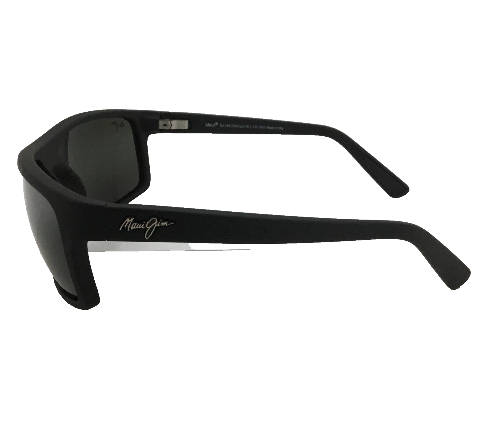 Pre-owned Maui Jim Byron Bay Men's Black Sunglasses Grey Mirror Polarized Lens 746-02mr In Gray