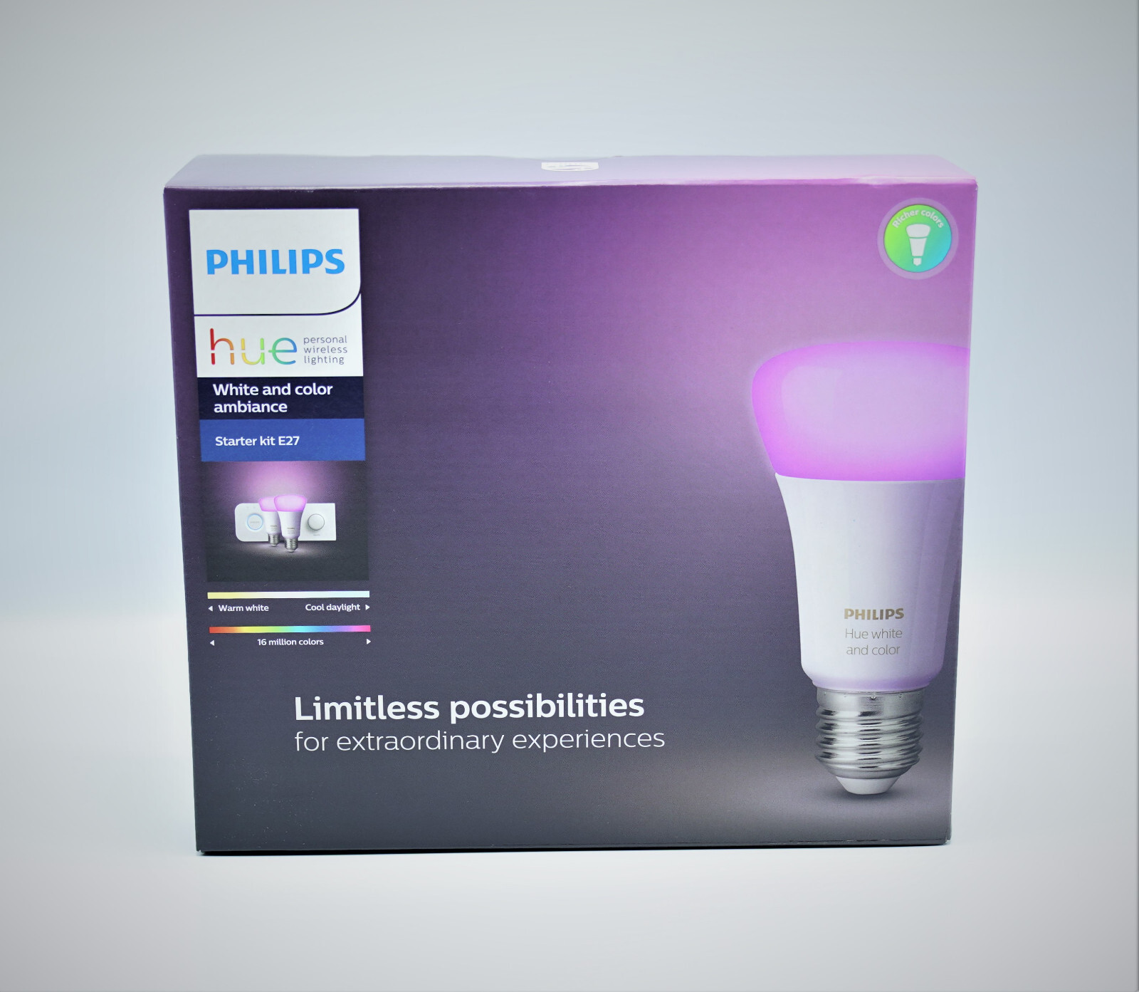 Philips Hue White und Color Ambiance E27 LED Starter Set, 2 Lampen NEU OVP