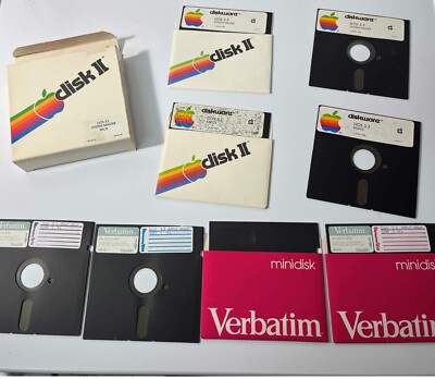 Vintage Apple II Software - Apple DOS 3.3 Disk Set - Learn Apple DOS 3.3