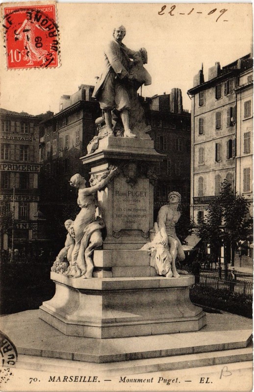 Cpa Marseille Monument Pugel (403238)