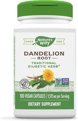 Dandelion Root 1,575 mg per serving Non-GMO Nature's Way Gluten Free Vegetarian