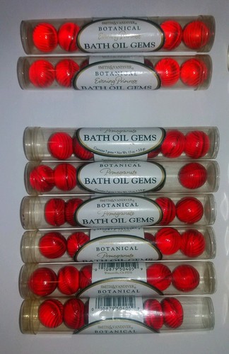 Vtg Lot Of Smith & Vandiver Botanical Bath Oil Gems Beads Assorted Fragrances