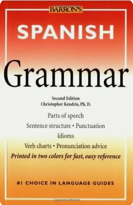 SPANISH GRAMMAR Paperback Barrons Grammar Series VG