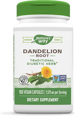 Dandelion Root - Traditional Diuretic Herb - 100 Vegan Capsules