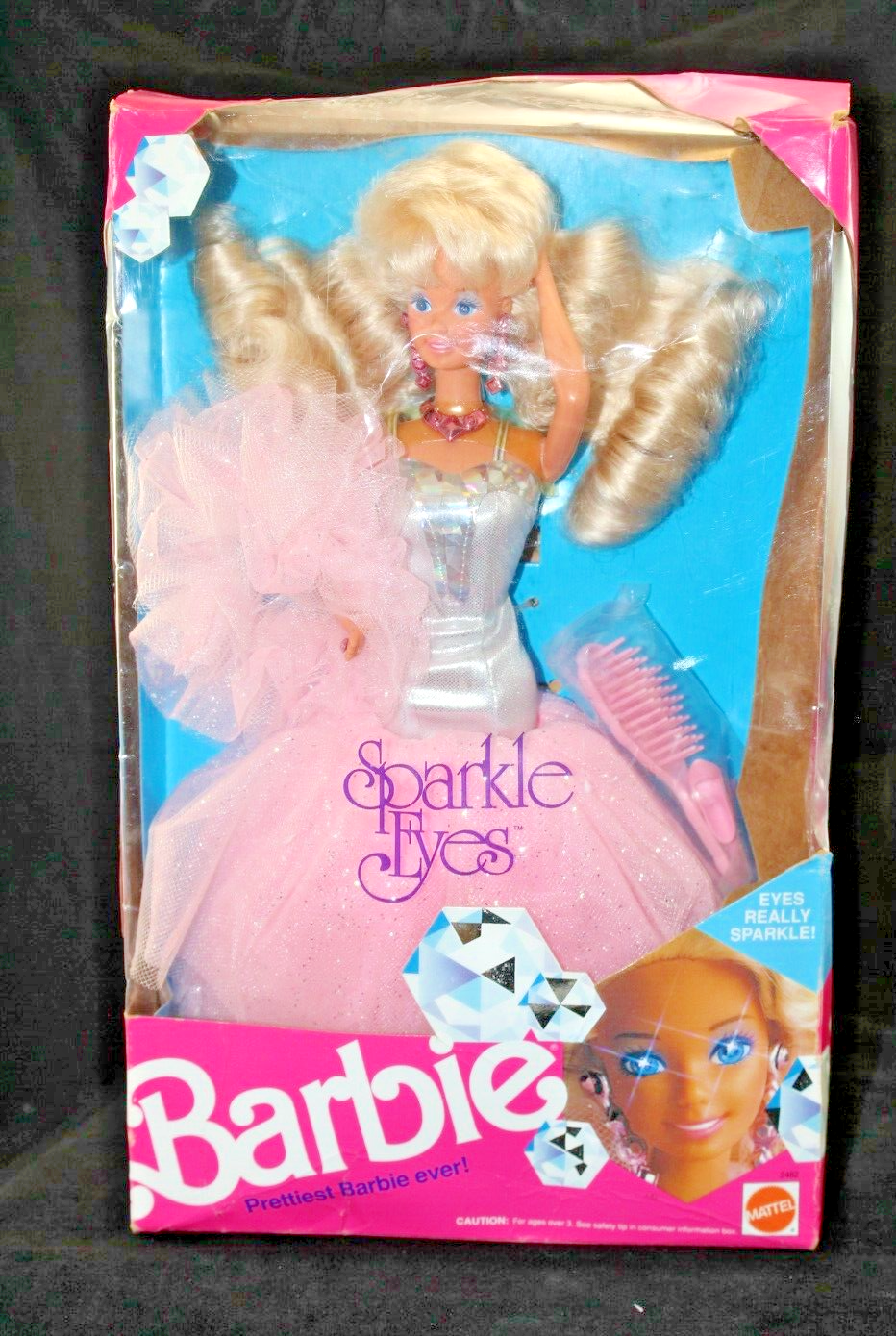 1991 Sparkle Eyes Barbie 2482 w/ Original Unopened Box - Box
