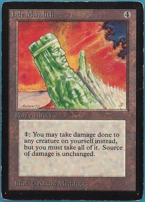 Jade Monolith Beta HEAVILY PLD Artifact Rare MAGIC CARD (ID# 431546) ABUGames