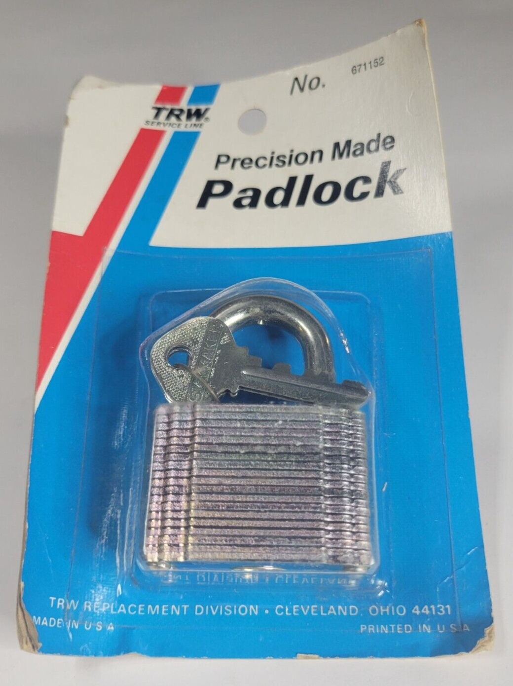 Vintage NOS Slaymaker Laminated Steel Padlock w/2 Keys Sealed NIB - Made in USA
