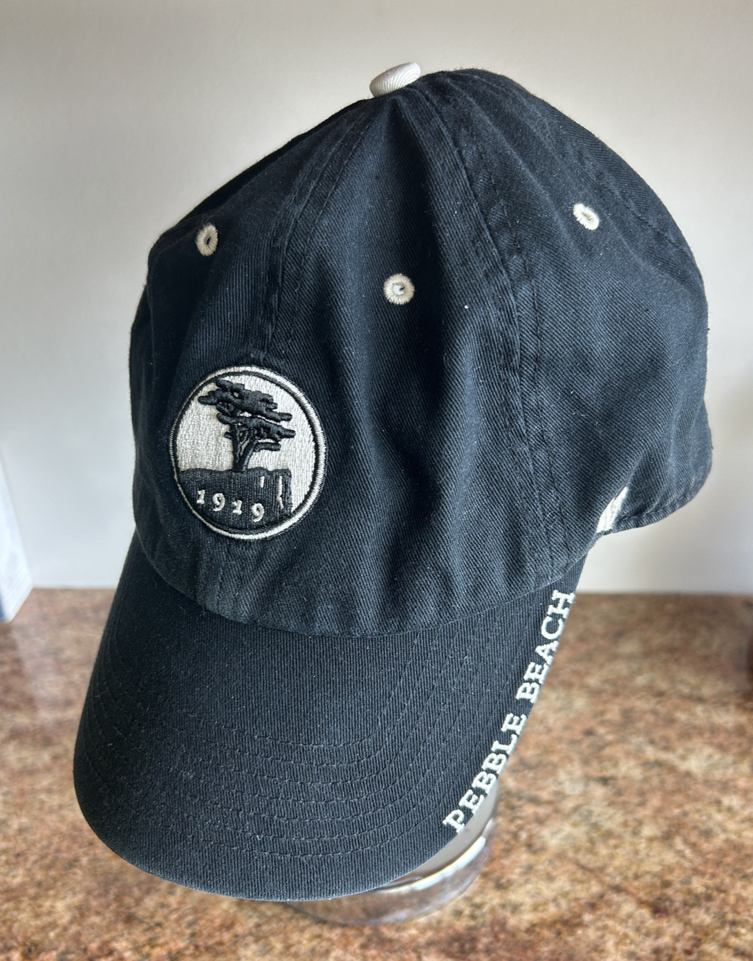 47’ Brand Pebble Beach Golf Links Black Golf Hat- Adjustab