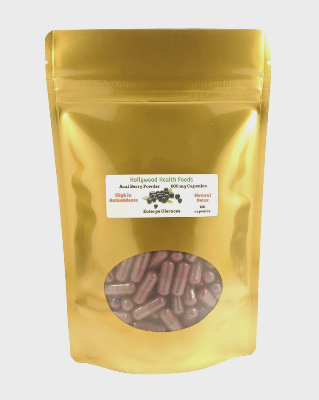 Acai Berry Capsules 60 count 800 mg Natural Detox Cleanse Antioxidants Vitamins