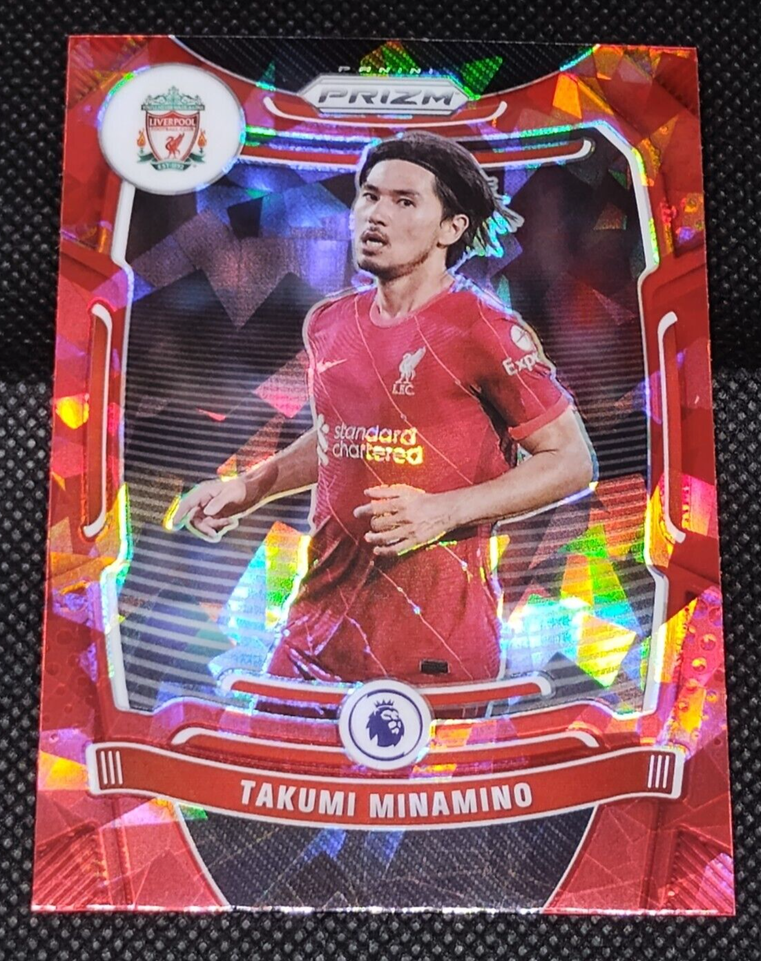 その他 Panini Prizm Minamino Takumi Tiger prizm 2021-22 Panini Prizm P/L Takumi Minamino Red Cracked Ice No