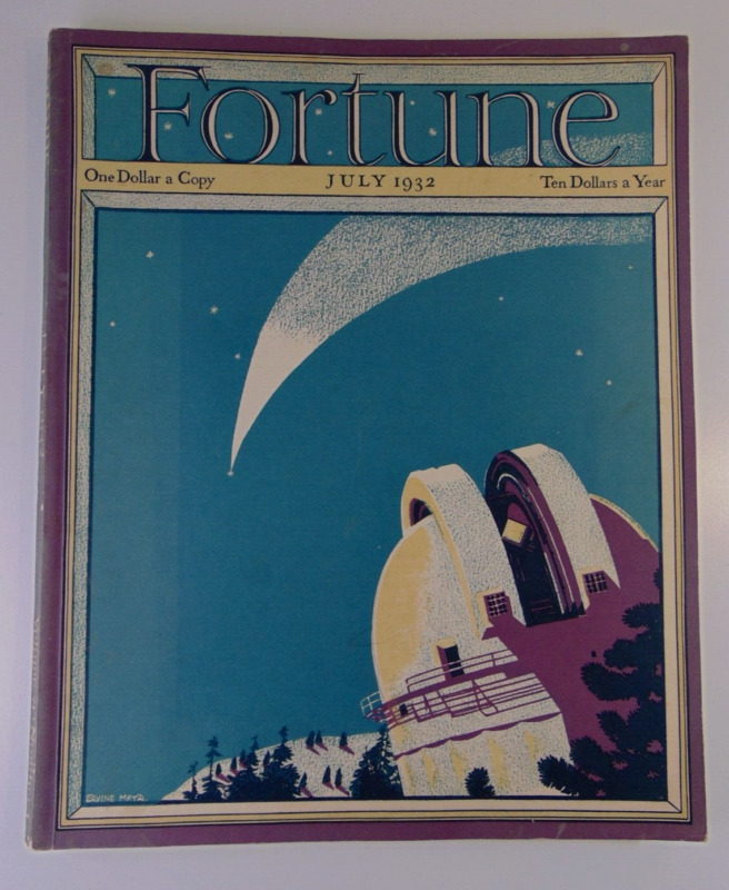 Vintage Fortune Magazine July 1932 Ervine Metzl Cover