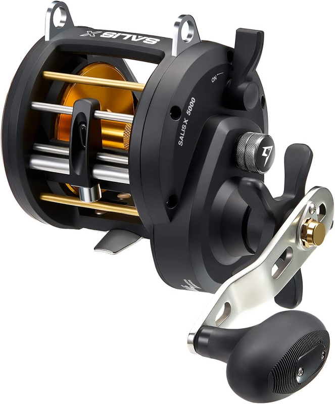 Salis X Baitcasting Fishing Reel, round Level Wind Trolling Reel with 6.2:1 Gear