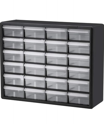Akro-Mils 10124, 24 Drawer Plastic Parts Storage Hardware and Craft Cabinet,
