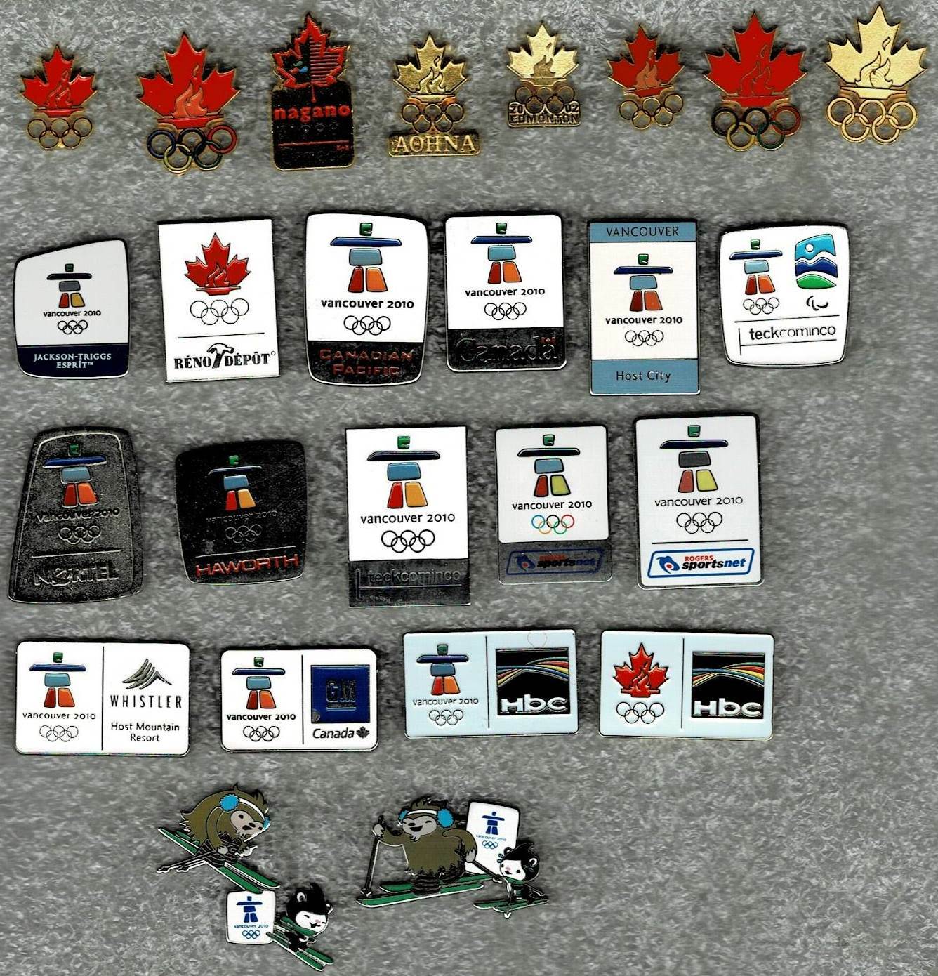 Nice 2010 Vancouver Olympic Pin Collection of 25 Olympic