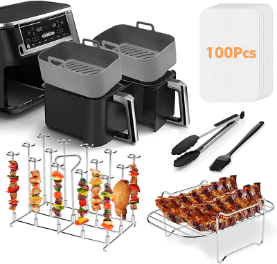 Dual Basket Air Fryer Accessories Fit for Ninja Foodi DZ201