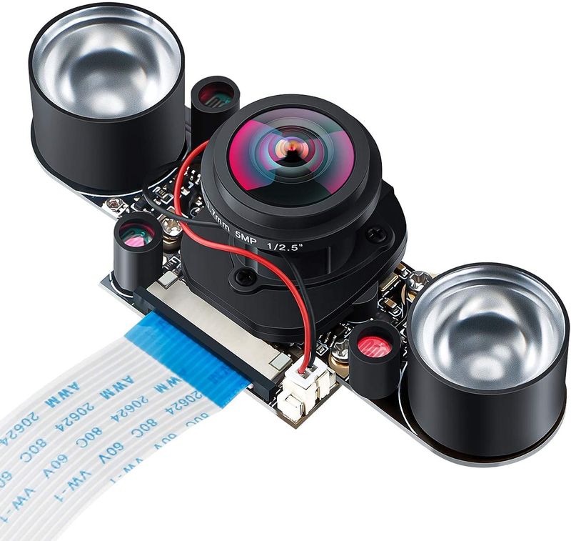 Raspberry Pi4 Camera IR Fisheye 175 Degrees Night Vision Wide Angle Pi3B+/3B/2B
