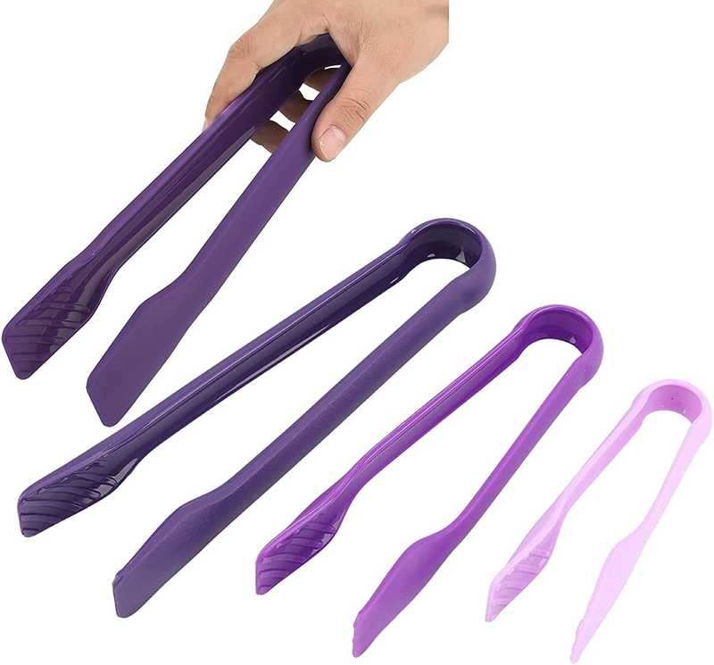3Pcs/Set Multifunctional Silicone Food Tongs Plastic Kitchen Bread Tongs Non-Sli
