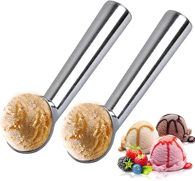 2 Pcs Nonstick Anti-Freeze Ice Cream Scoop, 18.5 * 4 * 2.5CM One Piece Aluminum