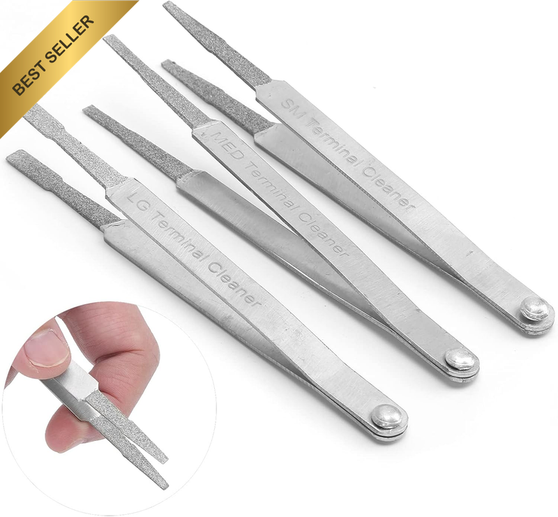 3 Pcs Terminal Cleaner Wiring Tweezer Corrosion Removal Kit