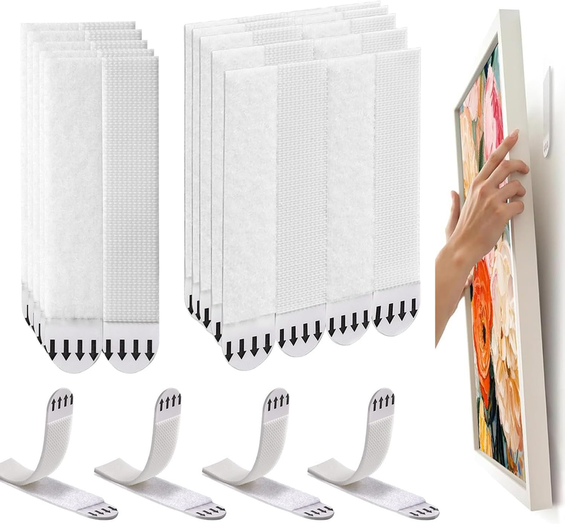 Picture Hanging Strips, 36 Pairs(72 Strips) Removable Hook and Loop Tape Picture