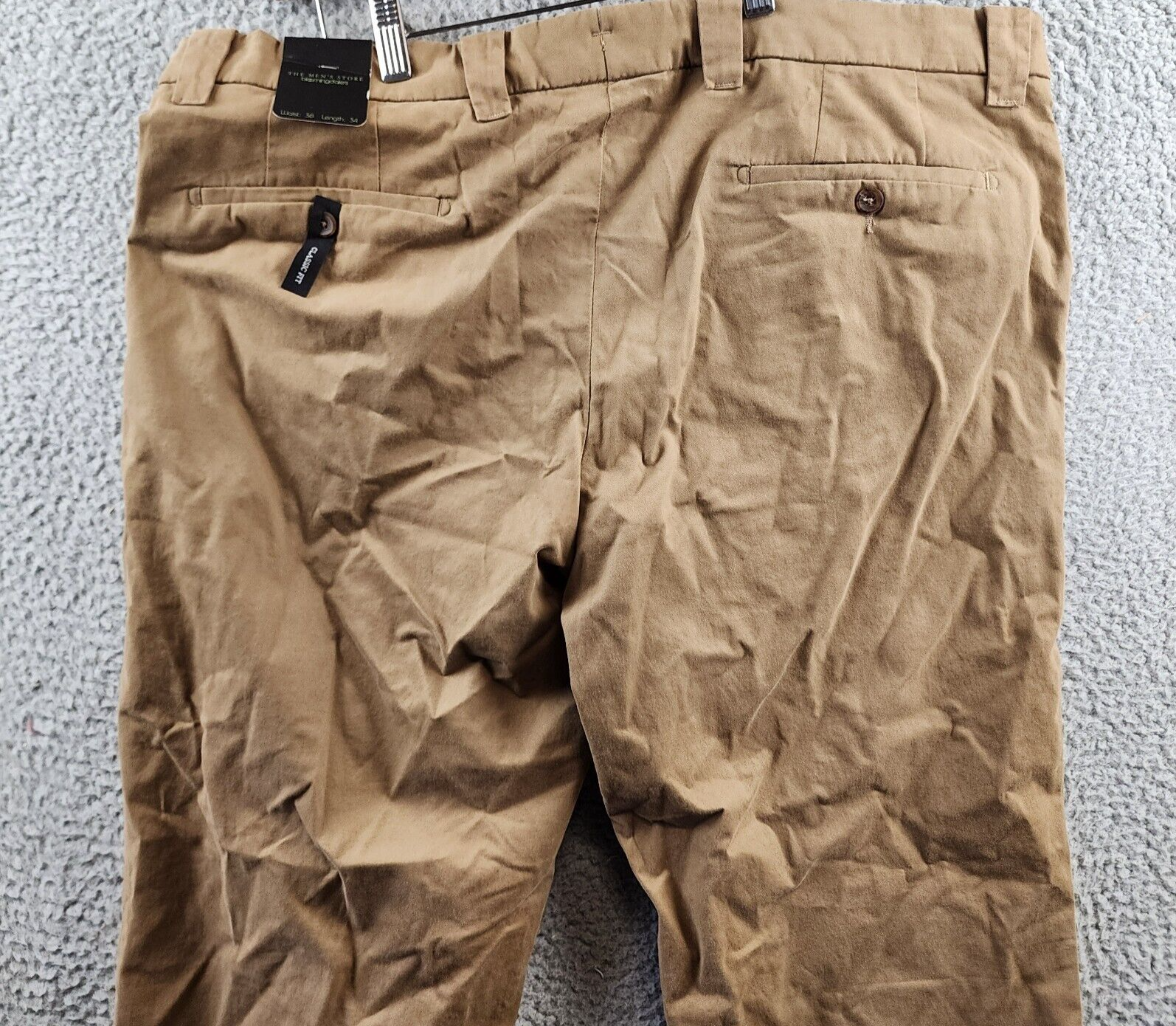 The Men's Store at Bloomingdale's Classic Fit Chino Pants Men's 38Wx34L Tan - Picture 12 of 14