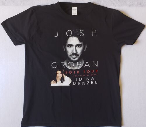 JOSH GROBAN Tour 2018 Guest Idina Menzel Size Large Black T-Shirt