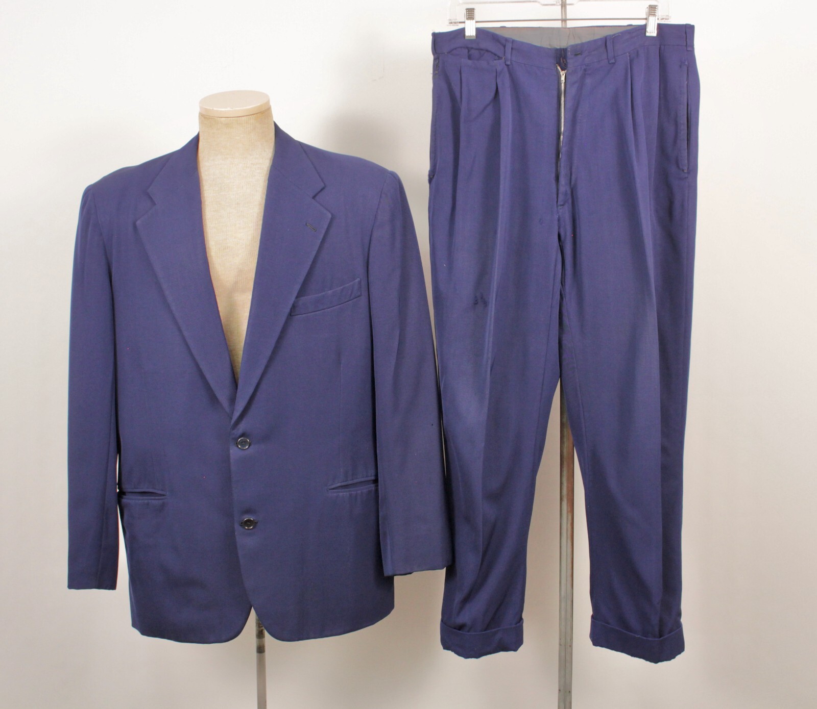スーツ 50's style Fleck Nep spun Setup 1950's blue fleck suit I found and had tailored! : r
