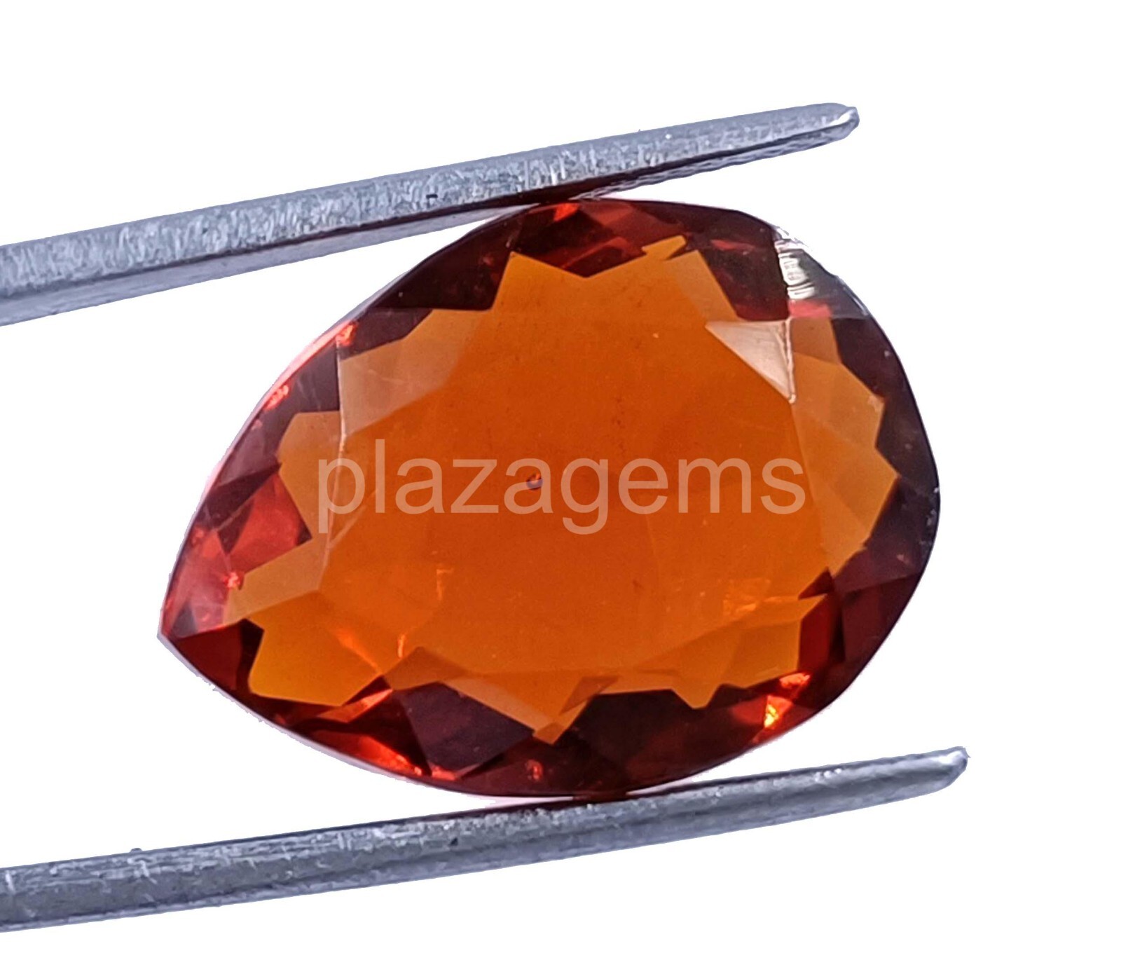 20.00 Carat Top Quality Certified Orange Sapphire Pear Shape Loose Gemstone 4HKX