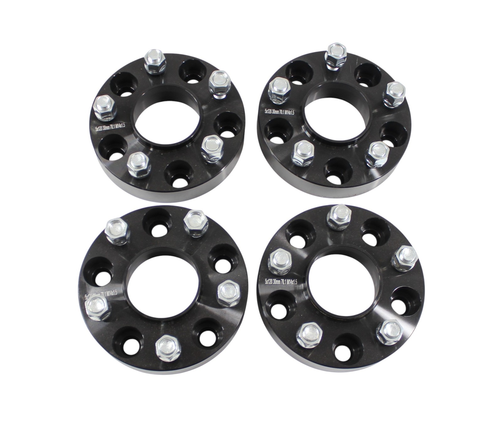 Black Raptor 30mm Aluminium Range Rover P38 Wheel Spacers