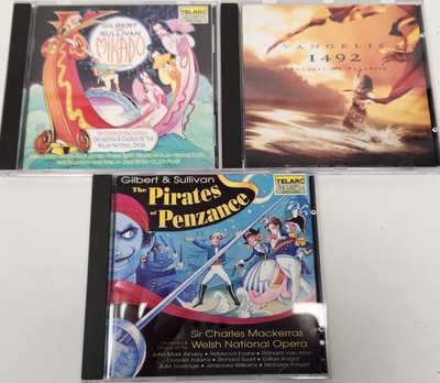 Lot of 3 CDs: The Mikado, Vangelis 1492 & The Pirates of Penzance