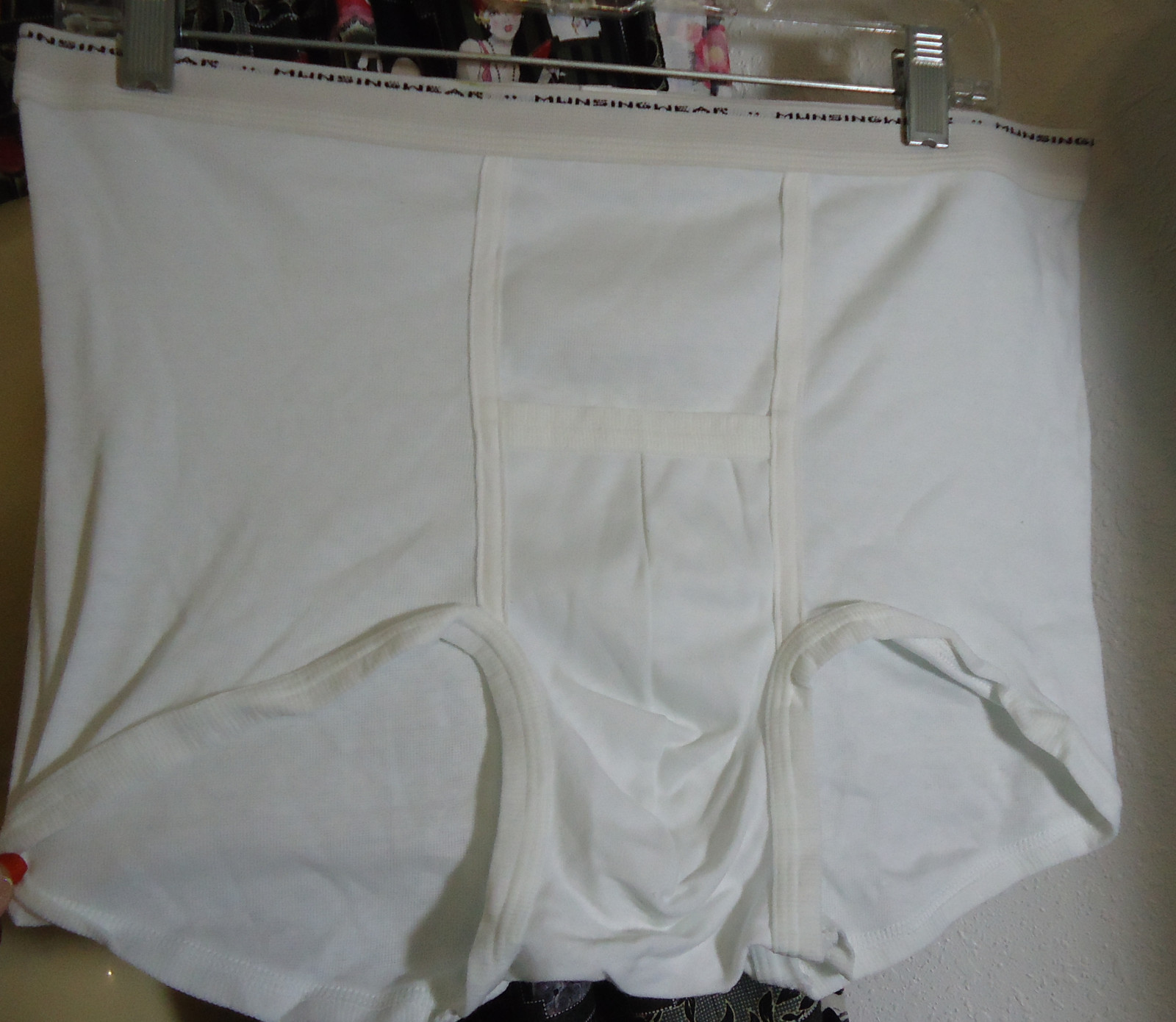 NOS Vtg Munsingwear Pouch Tighty White Cotton Blend Briefs 40 Unworn Oldschool