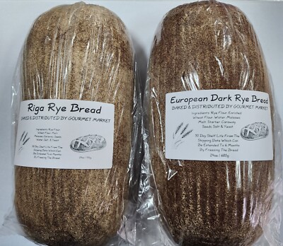 European Style Rye Bread & Riga Rye Bread (1 Loaf Each)