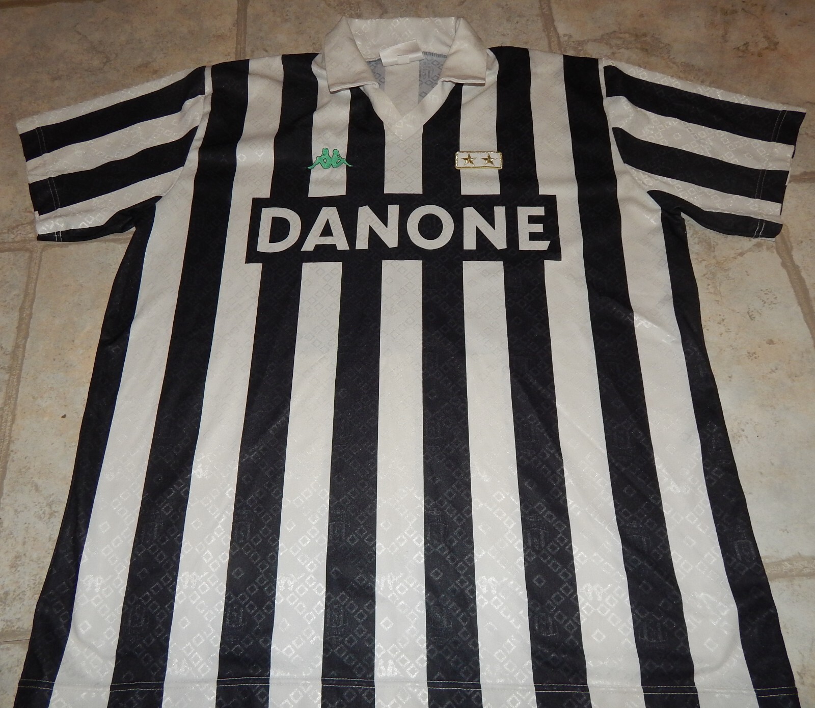 Kappa ジャケット 黒/青/白 Juventus Danone サイズO Vintage 90s Kappa Juventus Football Club Jacket Large