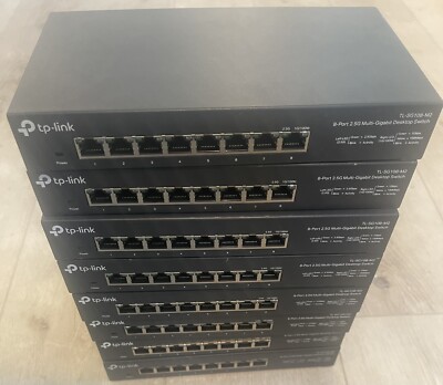 Lot Of 8 TP-Link TL-SG108-M2 8-Port Multi-Gigabit - See Pics - All Power On