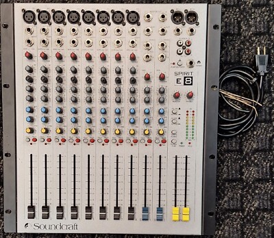 Soundcraft Spirit E8 Professional 8 Channel Mixer