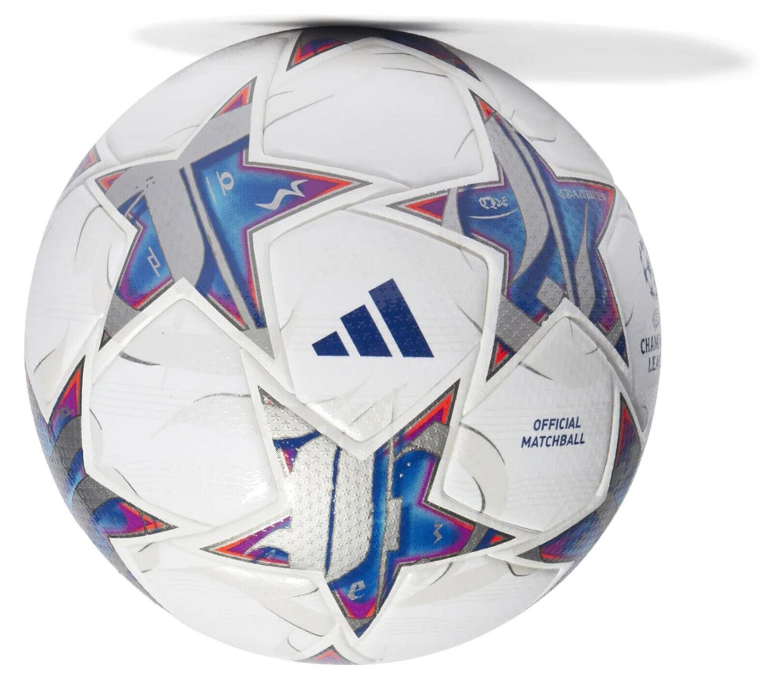 adidas Champions League Club Ballon de Football Taille 5 2023-2024 Blanc  Argent Bleu 