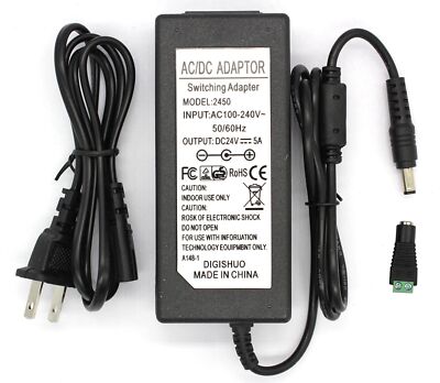 AC 110V To DC 24V 1/2/3/4/5/6/7A Transformer Power Supply Adapter For LED Strip