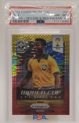 2014 PANINI PRIZM WORLD CUP STARS #41 PELE YELLOW & RED