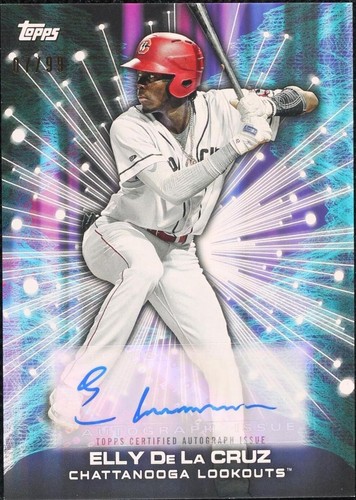 【貴重】_ＰSA9鑑定品_ELLY DE LA CRUZ_直筆オンカードサイン Graded 2024 Topps Elly De La Cruz #141 Rookie RC Baseball